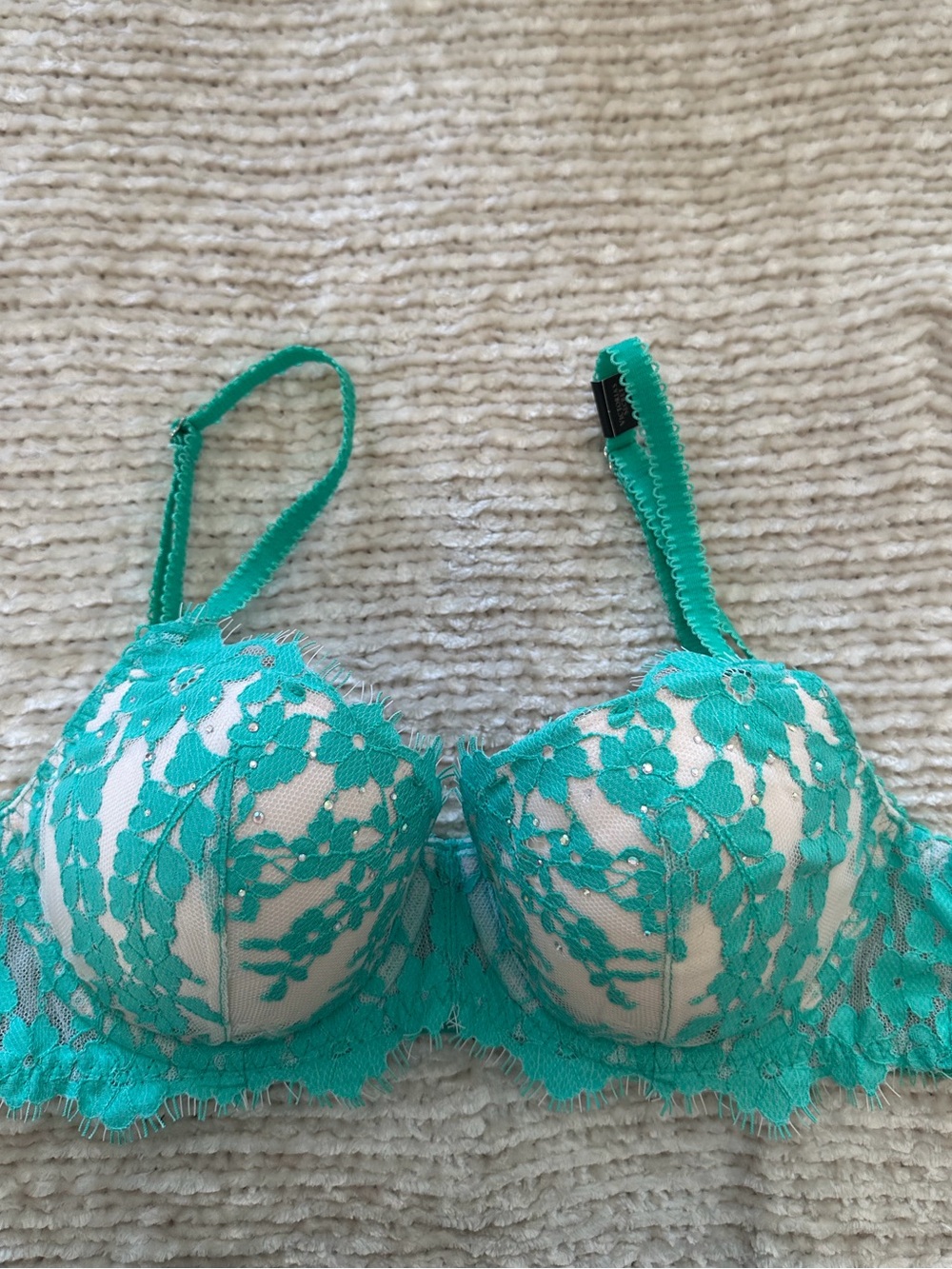 Victoria Secret Turquoise Lace Underwire Bra - Women Intimates